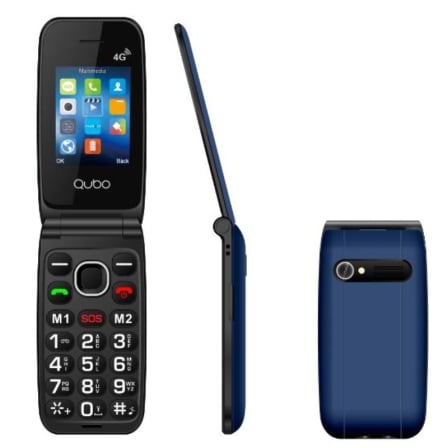 art_qub-tel-neonw-4g-bl_1 Teléfono Móvil Qubo NEONW-BL 4G para Personas Mayores/ Azul