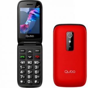 art_qub-tel-p-220rd-4g_1 Teléfono Móvil Qubo P-220RD 4G para Personas Mayores/ Rojo