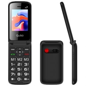 art_qub-tel-x-247-4g_1 Teléfono Móvil Qubo X-247 4G para Personas Mayores/ Negro