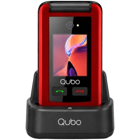 art_qub-tel-x-247rdc-4g_1 Teléfono Móvil Qubo X-247RDC 4G para Personas Mayores/ Rojo