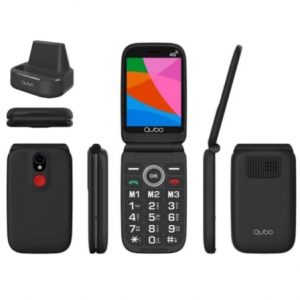 art_qub-tel-x-340cb-4g_1 Teléfono Móvil Qubo X-340CB 4G para Personas Mayores/ Negro