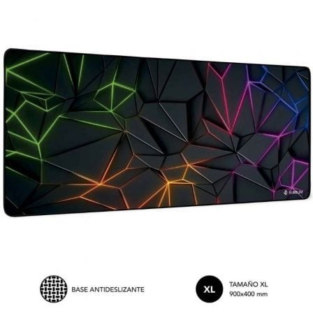 art_sub-alf-mp-01puw07_1 Alfombrilla Subblim Neon Obsidian XL/ 900 x 400 x 3 mm