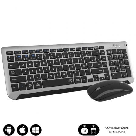 art_sub-tec-combo-d-pres-ext-bk_1 Teclado y Ratón Inalámbrico Subblim Combo Dual Prestige Extendido