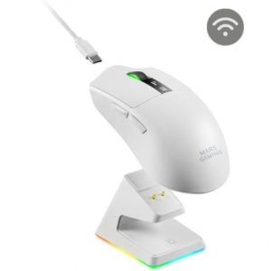 art_tac-mou-mmw-elite-wh_1 Ratón Gaming Inalámbrico Mars Gaming MMW-Elite/ Batería Recargable/ Hasta 20000 DPI/ Blanco
