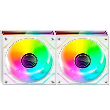 art_tac-ref-mf-3dprox2r-wh_1 Pack 2 Ventiladores Mars Gaming MF-3DPROX2R/ 12cm/ ARGB/ Blancos