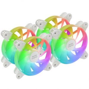 art_tac-ref-mf-4a-wh_1 Pack 4 Ventiladores Mars Gaming MF-4A/ 12cm/ ARGB/ Blanco