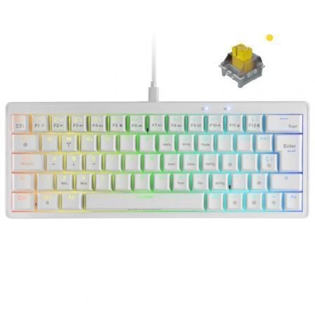 art_tac-tec-mkminiprowyes-wh_1 Teclado Gaming Mecánico Mars Gaming MKMINIPRO/ Switch Amarillo/ Blanco