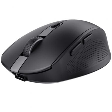 Ratón Inalámbrico Trust Ozaa Compact Wireless/ Batería recargable/ Hasta 3200 DPI/ Negro