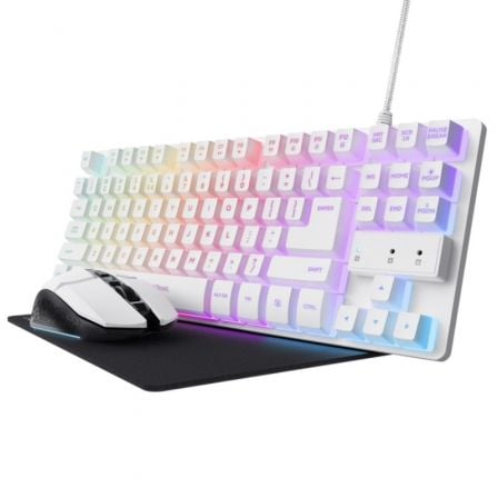 art_tru-pack-gxt-794w_1 Pack Gaming Trust Gaming GXT 794W/ Teclado RGB + Ratón RGB + Alfombrilla