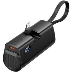 art_ven-bat-fhrb0_1 Powerbank 4800mAh Vention FHRB0/ 22.5W/ Negra/ Incluye Cable USB Tipo-C y Lightning