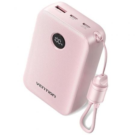 art_ven-bat-fkbp0-c_1 Powerbank 20000mAh Vention FKBP0-C/ 22.5W/ Rosa/ Incluye Cable USB Tipo-C