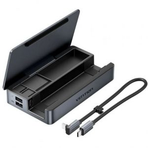 art_ven-dock-tpzh0_1 Docking USB Tipo-C para Steam Deck / Switch Vention TPZH0/ 2xHDMI 4K/ 3xUSB/ 1xUSB Tipo-C/ 1xUSB Tipo-C PD/ 1xRJ45/ 1xLector Tarjetas/ Gris