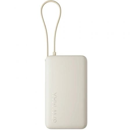 Powerbank 10000mAh Xiaomi 67W Power Bank Integrated Cable/ 67W/ Beige/ Incluye Cable USB Tipo-C