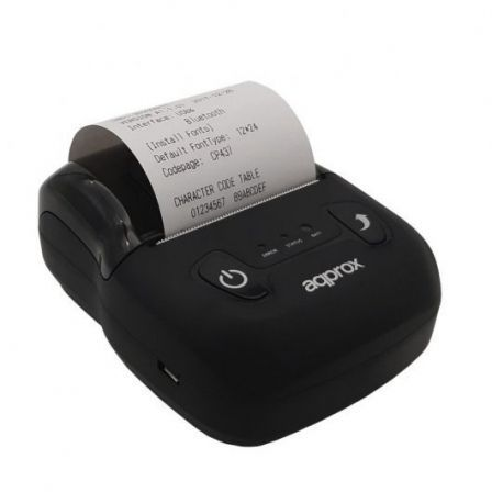 art_app-imp-ter-pos58portable-_1 Impresora de Tickets Approx appPOS58PORTABLE+/ Térmica/ Ancho papel 58mm/ USB-Bluetooth/ Negra