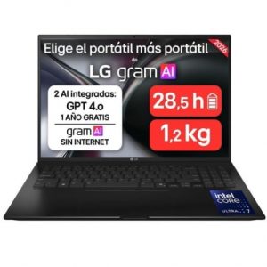 art_lgp-16zd90tl-g-ax85bn_1 Portátil LG Gram 16ZD90TL-G.AX85BN Intel Core Ultra 7-258V/ 32GB/ 512GB SSD/ 16"/ Sin Sistema Operativo