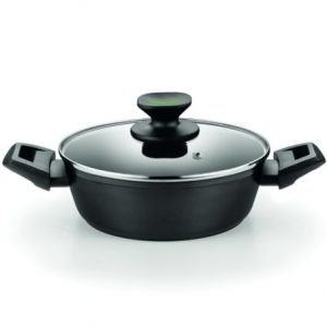 art_mon-cacerola-m480528_1 Cacerola Baja Monix Green M480528/ Ø28cm/ Aluminio forjado/ Apta para Inducción