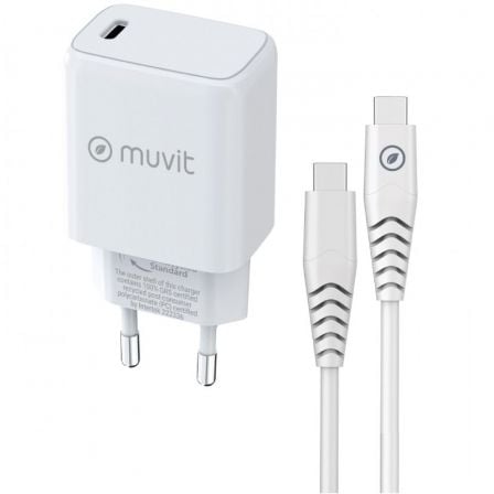 art_muv-carga-mcpak0044_1 Cargador de Pared Muvit For Change MCPAK0044/ 1xUSB Tipo-C + Cable USB Tipo-C/ 20W