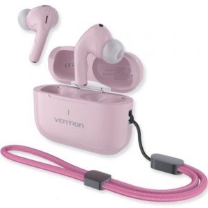 Auriculares Bluetooth Vention Echo Lite E11 Plus con estuche de carga/ Autonomía 6h/ Rosas