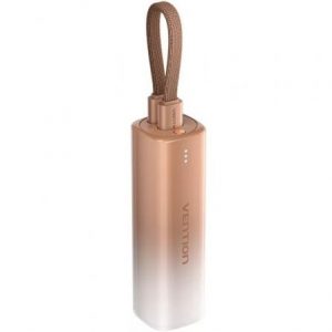 art_ven-bat-fhwj0_1 Powerbank 5000mAh Vention FHWJ0/ 20W/ Dorado/ Incluye Cable USB Tipo-C y Lightning