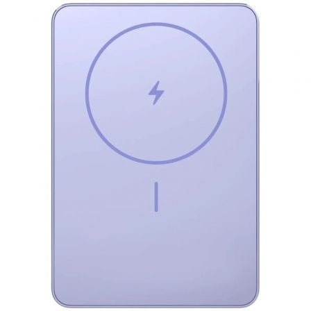 Powerbank 5000mAh Xiaomi Super Slim Magnetic Power Bank 5000/ Wireless/ Púrpura/ Incluye Cable USB Tipo-C