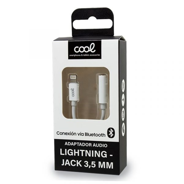 adaptador-conector-lightning-a-jack-35-mm-bluetooth-universal-cool Adaptador Conector Lightning a Jack 3,5 mm (Bluetooth) Universal COOL
