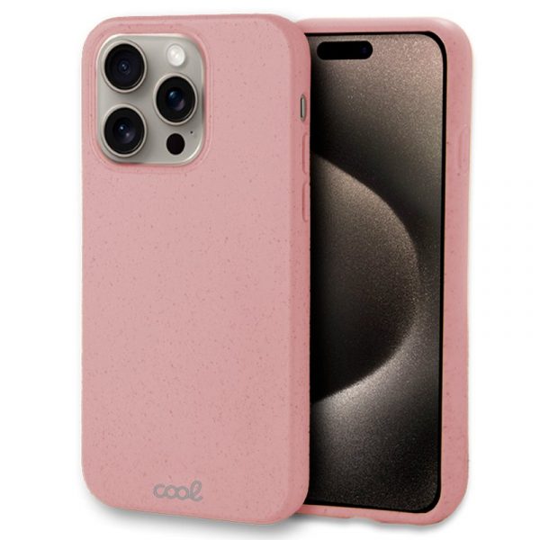 carcasa-cool-para-iphone-15-pro-max-eco-biodegradable-rosa Carcasa COOL para iPhone 15 Pro Max Eco Biodegradable Rosa