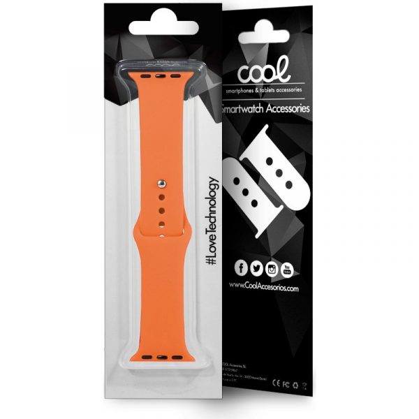 correa-cool-para-apple-watch-series-1-2-3-4-5-6-7-8-9-se-42-44-45-mm-goma-coral Correa COOL para Apple Watch Series 1 / 2 / 3 / 4 / 5 / 6 / 7 / 8 / 9 / SE (42 / 44 / 45 mm) Goma Coral