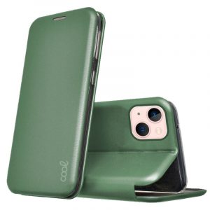 funda-cool-flip-cover-para-iphone-13-elegance-verde Funda COOL Flip Cover para iPhone 13 Elegance Verde