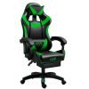 sillon-gaming-premium-cool-rest-negro-verde-reposapies Sillón Gaming Premium COOL Rest Negro-Verde (Reposapiés)
