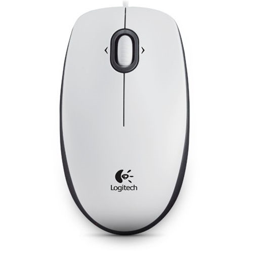 Logitech_B100_093615 Logitech B100 - Ratón - óptico - 3 buttons - cableado - USB - blanco